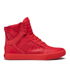 Supra Mens SKYTOP High Top Shoes Red | US-81458